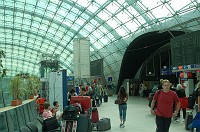  Our final stop in Germany, the Frankfurt Airport.  This is the train station section of the airport.  It's a lot nicer than the terminal section of the airport.  